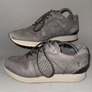 Frye Kim Runner Gray Nubuck Leather Casual Comfort Shoes Sneakers Men’s Size 8.5